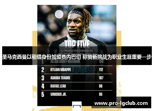 圣马克西曼以租借身份加盟费内巴切 称赞新挑战为职业生涯重要一步